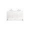 James Martin Vanities Athens 60in Double Vanity, Glossy White w/ 3 CM Carrara White Top E645-V60D-GW-3CAR - alternate 1